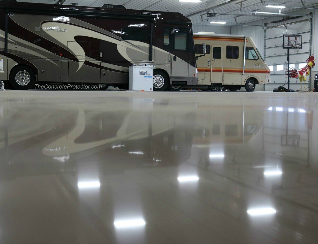 Polished concrete floor