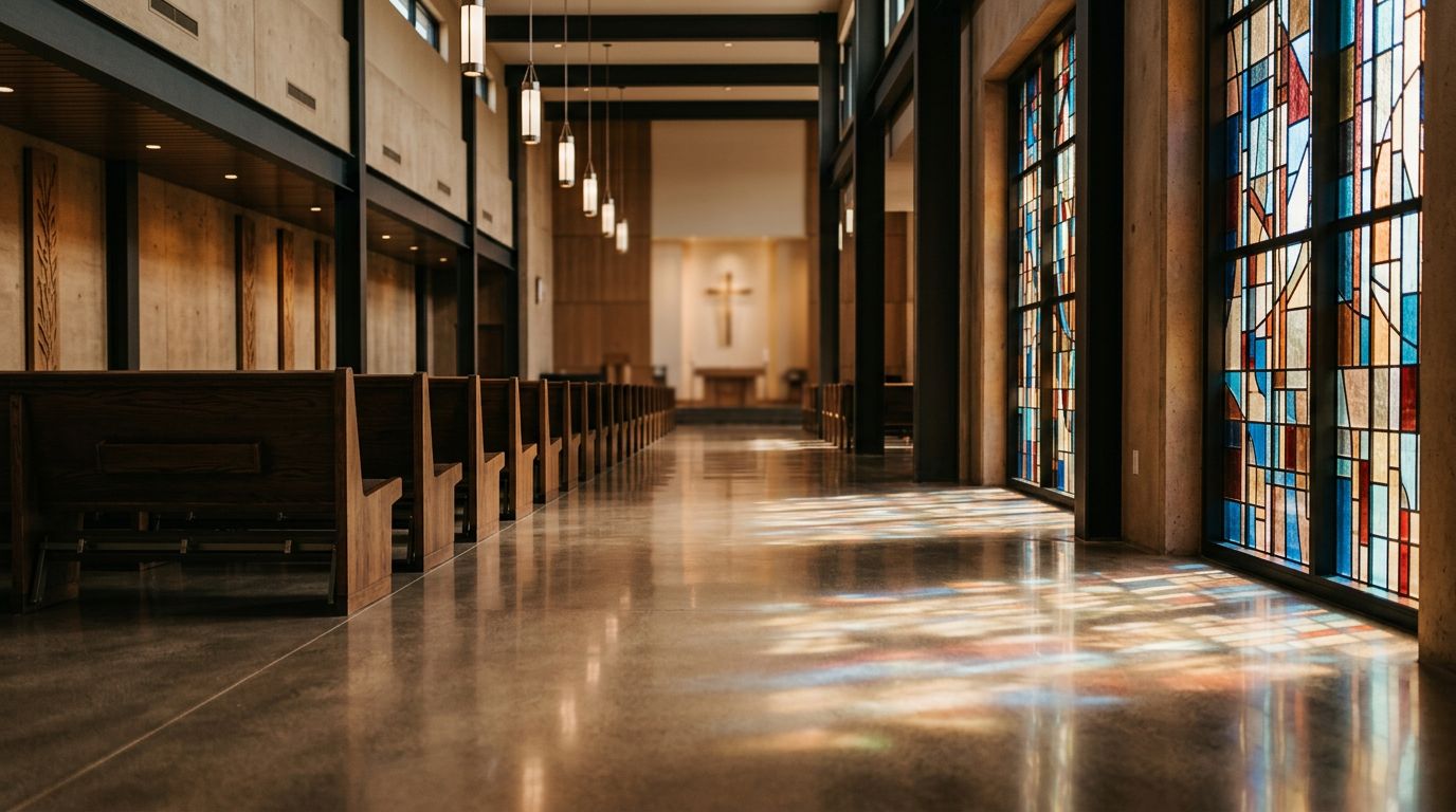Best Concrete Floor Finishes for Church Lobbies