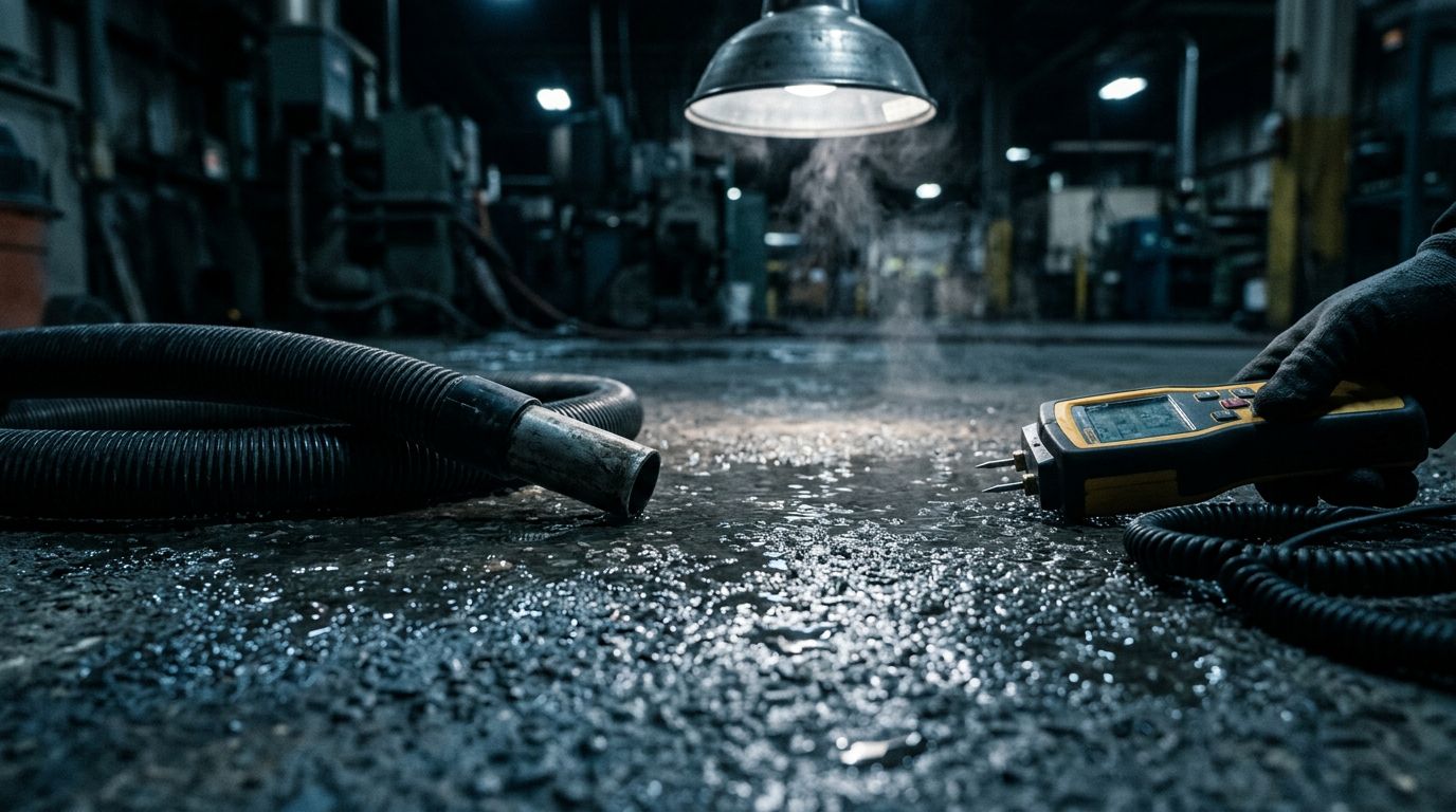 What to Do When a Water Soaked Concrete Floor Occurs